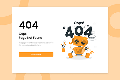404 Error Concept 100dayschallenge 404 404 error branding clean dailyui design error graphic design illustration minimal ui ux vector web website