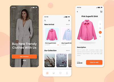 E-commerce Shop Concept 100dayschallenge app app design branding clean clothing dailyui design e commerce fashion graphic design logo ui ux