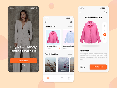 E-commerce Shop Concept 100dayschallenge app app design branding clean clothing dailyui design e commerce fashion graphic design logo ui ux