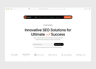 RankUp Your SEO Success Today! clean cretive design agency design studio figma inspiration marketing morhover online business seo seo marketing seo solution success trends ui uidesign uiux visual designer