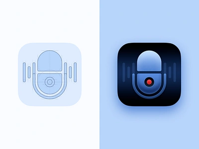 Sound recording app icon concept app icon application icon icon design microphone sound ui