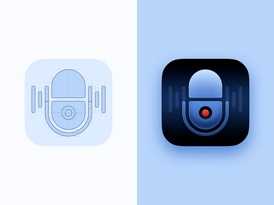 Sound recording app icon concept app icon application icon icon design microphone sound ui