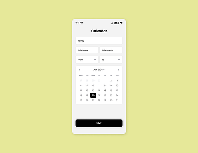 Calender View app design branding calender clean dailyui design graphic design illustration logo month time ui ux view year