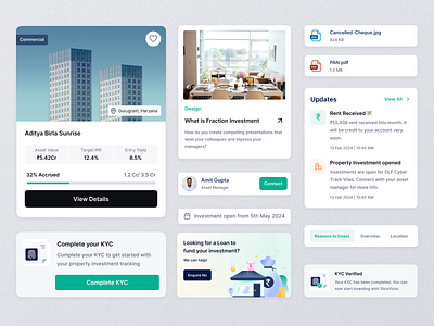 Real Estate App : Mobile Components app app design cards components design system ios mobile cards mobile components real estate ui ux design web component