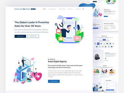 Digital agency landing page