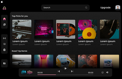 Music Player design illustration ui ux vector web