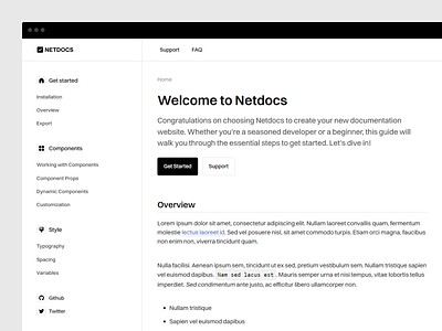 Netdocs - Documentation Template for Webflow docs documentation documentation template help center knowledge base webflow