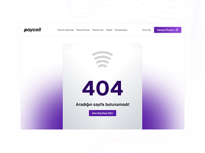 Error page - Paycell Redesign #8 403 404 404 not found 500 daily ui dailyui design error error page error payment not found page payment payment error server error ui ui design ux uxdesign