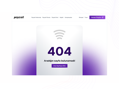 Error page - Paycell Redesign #8 404 404 not found daily ui dailyui design error error page error payment not found page payment payment error ui ui design ux uxdesign