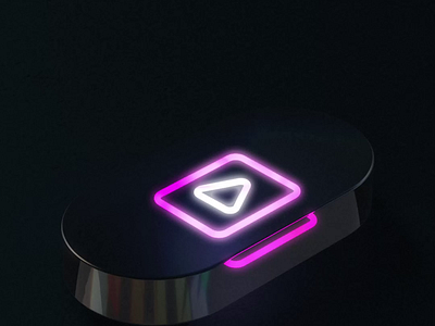 Holo Button 3d button design glass hologram interactive motion neon play splinetool threejs