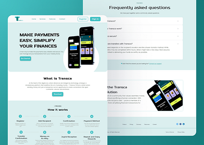 Financial App Landing Page landing page ui user experiance user interface web design website