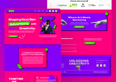 Creative Agency Neo-Brutalism Landing Page landing page neo brutalism ui user experience user interface ux