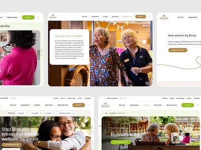 Zinzia clean design flat header hero simple ui web white