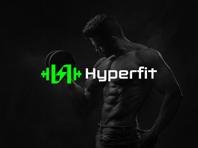 Hyperfit - fitness, gym, letter H, energy, logo design brand identity branding energy fitness fitness branding fitness gym logo fitness logo fitness logo designer gym gym logo h logo logo logo design power sloar logo spark logo sports sports logo sportswear strong