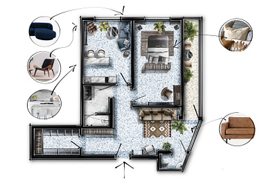 Interior sketch. How to make in Procreate. architecture floor plan floor plan design how to make floor plan sketch interior sketch procreate sketch plan