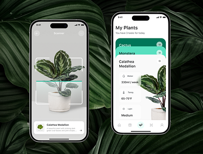 Mobile Design for Plant Care App ai ai app ai product app app design interface design mobile mobile app product design tracking ui uidesign user experience user interface ux uxdesign