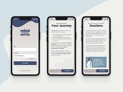Mind Over Matter App app app design application brian white graphic design ui ui design ux