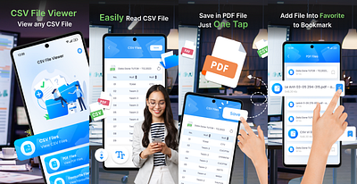 Screenshot CSV File View App graphic design ui