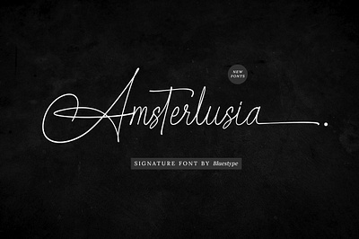 Amsterlusia - Signature Fonts branding font calligraphy design font design fonts free font hello dribbble illustration logo modern font sign font signature type typography