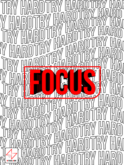 Focus graphic design illustration poster design