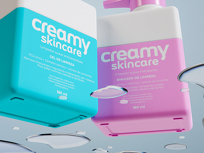 Creamy SkinCare - CGI 3d branding graphic design logo