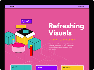 Virtual Studio - Web Design hero section design landing page product design ui design web design