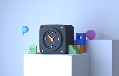 Clock 3D illustration 3d 3d art 3d artwork 3d model 3d modeling artwork clock design illustration