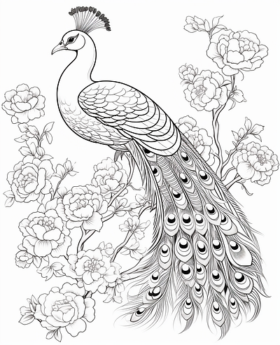 High-Quality Peacock Coloring Page coloring pages colouring high quality coloring imagella peacock coloring peacock coloring page peacock coluring