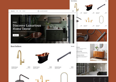 Home Decor Website furniture web design home decor ui ux web design