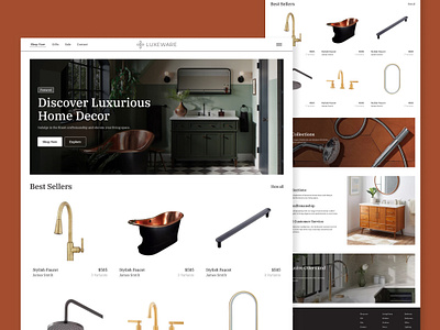 Home Decor Website furniture web design home decor ui ux web design