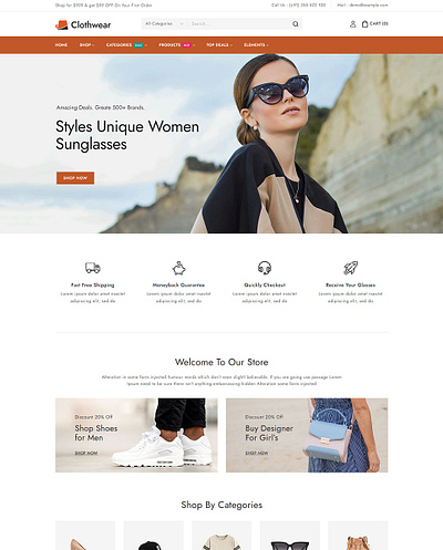 Fashion Style Store Elementor WooCommerce Responsive Theme ecommerece elementor fashion store product site responsive theme store theme website theme woocommerce