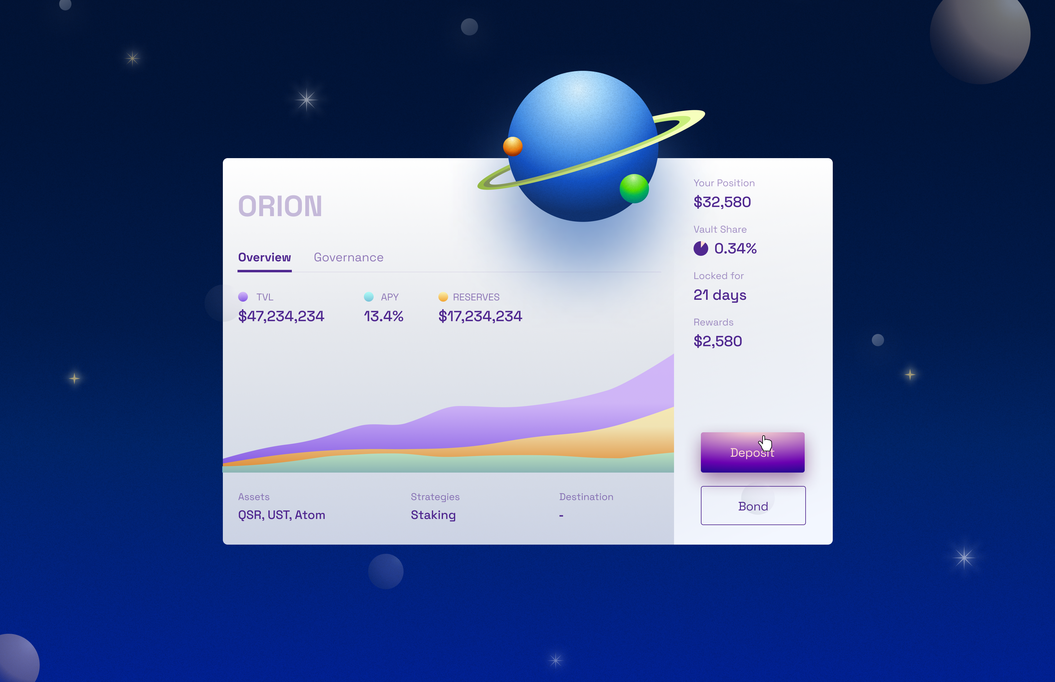 Example of Concept prototype for a web3 staking platform