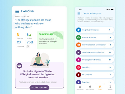 Cogito - Help people to improve their mental health mobile design product design ui user interface design ux design