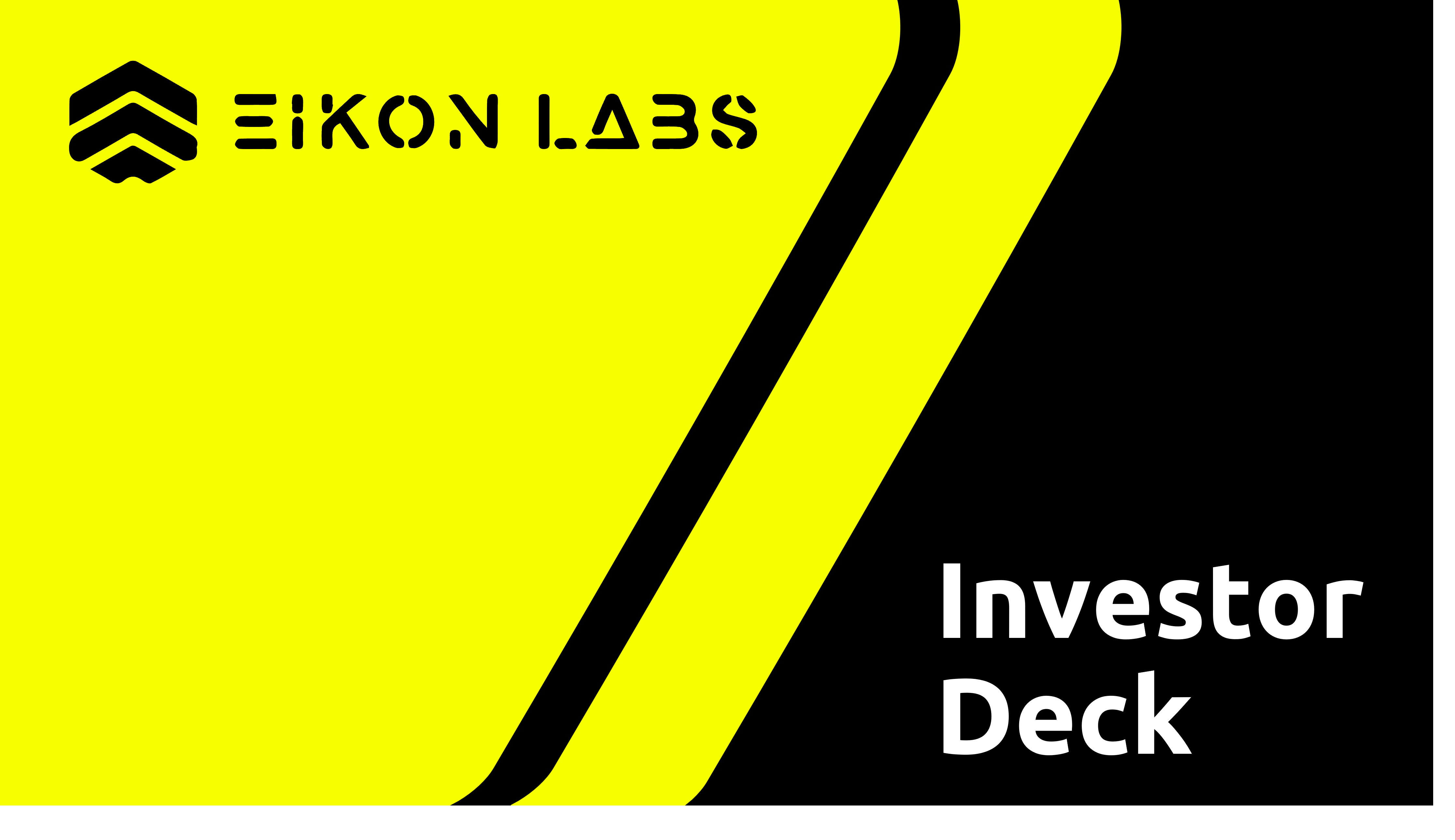 Example of Eikon Labs Investor Deck