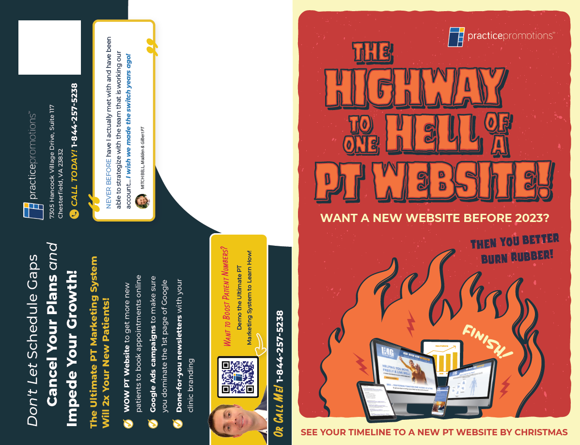 "Highway To Hell" Onboarding Infographic design digital art direct mail fire graphic design halloween hell illustration infographic marketing medical marketing print print design skeleton