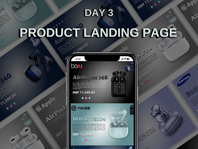 Day 3 of 100 Days Daily UI Challenge: Product Landing Page branding dailyui dailyuichallenge day2 figma graphic design landingpagedesign ui webdesign