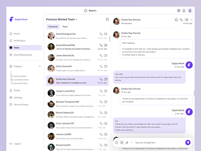 Online Project Management SaaS Web Application b2b business chat clean design dashboard data inbox landing page modern design project management project manager remote saas task management ui uiux design ux visual design web app web applicaton