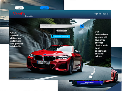VcarPK adobe xd application design aritificial intelligence branding car car business car web car webiste figma figma design figma web design image processing landing page landing page design section design ui uiux ux web design website design