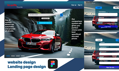 VcarPK adobe xd aritificial intelligence branding figma design landing page landing page design section design ui uiux ux web design website design