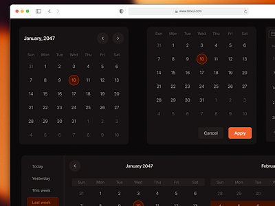 Date Picker/Calendar | BrixUI Design System brixui calendar date datepicker design system picker ui