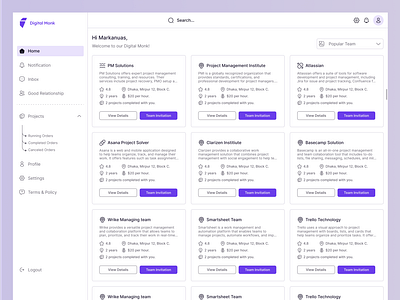 Online Project Management SaaS Web App. b2b business dashboard data home screen landing page online business product product design project project management project manager remote task saas task ui uiux ux visual design web app web application