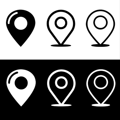 Location pin icon. Map pin place marker. Location icon. Map mark mobile app