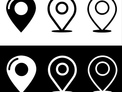 Location pin icon. Map pin place marker. Location icon. Map mark mobile app