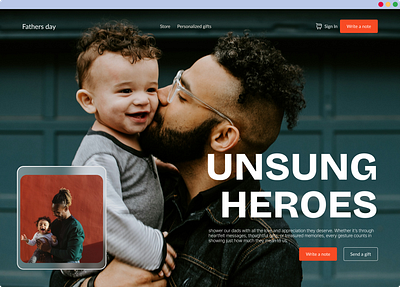 Happy Father's day Website daddy designer fathers heroes parent ui ux uxdesign