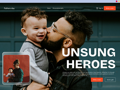 Happy Father's day Website daddy designer fathers heroes parent ui ux uxdesign