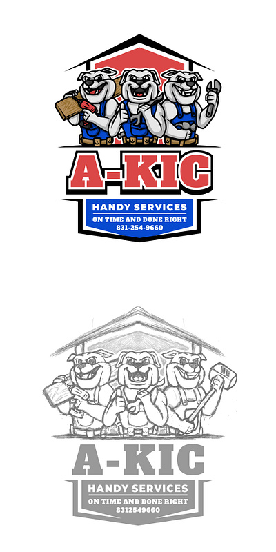 Design Project - A-KIC logo branding business cartoon graphic design illustration logo