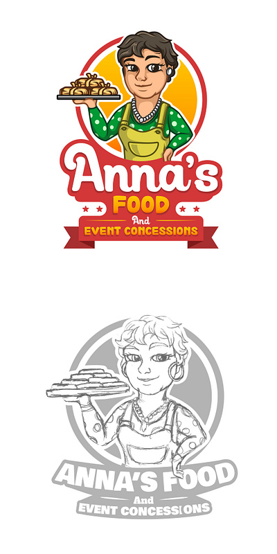 Design Project - Anna's Food branding business cartoon design graphic design illustration isolated logo vector