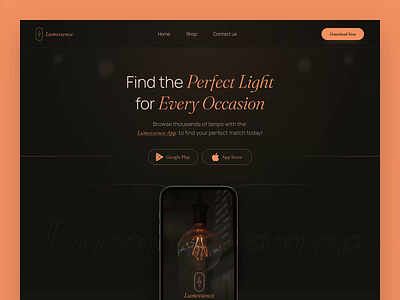 Lumessence: Mobile App Web Design animation cosmiqdesingner ecommerce hero herodesign homedecor interaction interactive interiordesign landing page lightingapp lightingdesign lightingideas mobileapp mobileuidesign uiux userexperience userinterface webdesign website