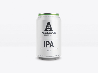 Anderson Craft Ales – IPA a beer branding brewery can canada craft beer hop identity ipa logo london ontario packaging