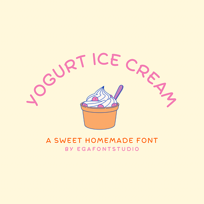 Yogurt - Cute Handwritten Font By EGAFontStudio children book fonts children fonts design handwriting font handwritten font kids fonts playful children font typography